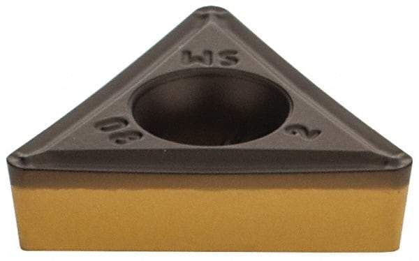 Iscar - TCMT3-2 SM Grade IC8150 Carbide Turning Insert - TiCN/Al2O3 Finish, 60° Triangle, 3/8" Inscr Circle, 5/32" Thick, 1/32" Corner Radius - Exact Tool & Supply