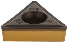 Iscar - TCMT3-2 SM Grade IC8150 Carbide Turning Insert - TiCN/Al2O3 Finish, 60° Triangle, 3/8" Inscr Circle, 5/32" Thick, 1/32" Corner Radius - Exact Tool & Supply