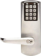 Kaba Access - Combination Entry with Key Override Lever Lockset for 1-3/8 to 2-1/4" Thick Doors - 2-3/4" Back Set, 6 or 7 Pin Length Best & Compatible (Core Not Included) Cylinder, Satin Chrome Finish - Exact Tool & Supply