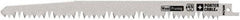 Porter-Cable - 9" Long x 3/4" Thick, High Speed Steel Reciprocating Saw Blade - Straight Profile, 4 to 5 TPI, Toothed Edge, Universal Shank - Exact Tool & Supply