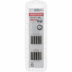 Wiha - 6mm Hex Screwdriver Bit - 1/4" Drive, 1" OAL - Exact Tool & Supply