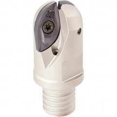 Iscar - 25mm Cut Diam, 20mm Max Depth of Cut, 71mm OAL, Indexable Ball Nose End Mill - 46mm Head Length, M16 Modular Connection, BCM-M Toolholder, BCR D250 Insert - Exact Tool & Supply