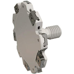 Iscar - Modular Connection Connection, 0.8661" Depth of Cut, 63mm Cutter Diam, 5 Tooth Indexable Slotting Cutter - ETS-LN08-M Toolholder, LNET Insert - Exact Tool & Supply