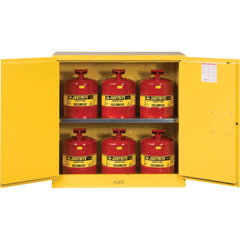 Justrite - 2 Door 1 Shelf 30 Gal Safety Cabinet for Flammable Substances - Exact Tool & Supply