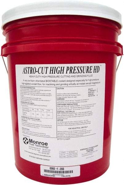 Monroe Fluid Technology - 5 Gal Pail Cutting & Grinding Fluid - Semisynthetic - Exact Tool & Supply