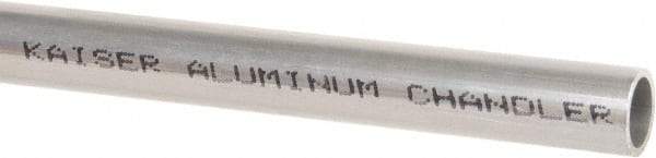 Made in USA - 6' Long, 1/2" OD, 6061-T6 Aluminum Tube - 0.049" Wall Thickness - Exact Tool & Supply