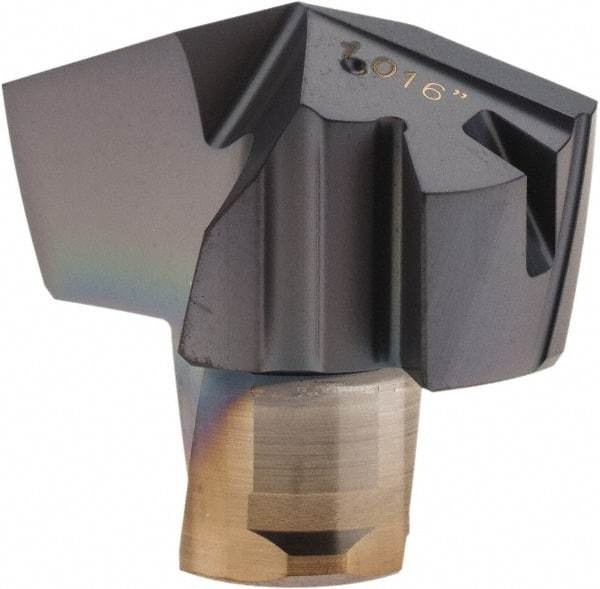 Iscar - Series ICP, 1.016" Diam Grade IC908 140° Replaceable Drill Tip - Carbide, TiAlN Finish, 25 Seat Size, Through Coolant - Exact Tool & Supply