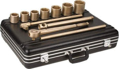 Ampco - 11 Piece 3/4" Drive Socket Set - 6 Points, 36mm to 60mm Range, Metric Measurement Standard - Exact Tool & Supply