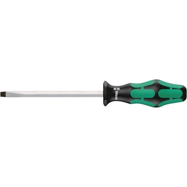 Wera - 10mm Blade Width, Slotted Screwdriver - 200mm Blade Length, Hexagon Shank, Ergonomic Handle - Exact Tool & Supply