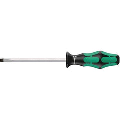 Wera - 8mm Blade Width, Slotted Screwdriver - 150mm Blade Length, Hexagon Shank, Ergonomic Handle - Exact Tool & Supply