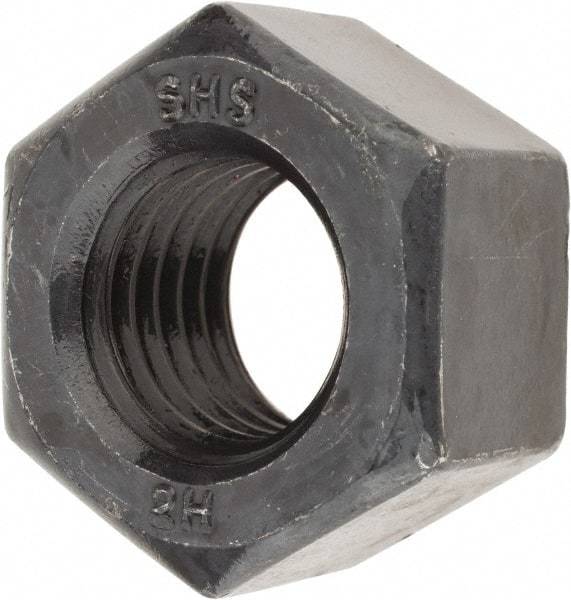 Value Collection - 3/4-10 UNC Steel Right Hand Heavy Hex Nut - 1-1/4" Across Flats, 47/64" High, Uncoated, 2B Class of Fit - Exact Tool & Supply