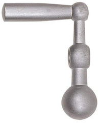 Jergens - 11/16" Hub Height Crank Handle - 3/8" Bore, 4" Center to Center, Steel - Exact Tool & Supply