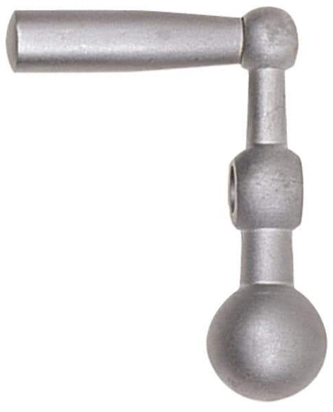 Jergens - 11/16" Hub Height Crank Handle - 3/8" Bore, 3-1/8" Center to Center, Steel - Exact Tool & Supply