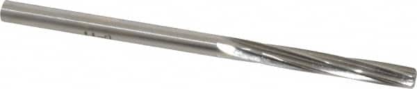 Made in USA - #9 High Speed Steel 6 Flute Chucking Reamer - Exact Tool & Supply