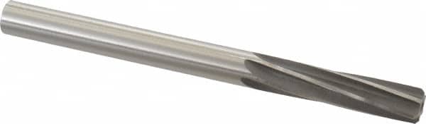 Made in USA - 0.4995" High Speed Steel 6 Flute Dowel Pin Chucking Reamer - Exact Tool & Supply