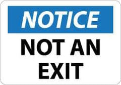 NMC - Notice - Not An Exit, Aluminum Exit Sign - 14" Wide x 10" High - Exact Tool & Supply
