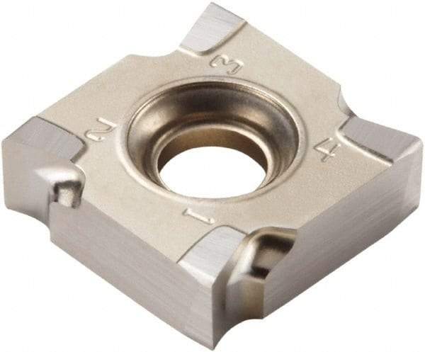Seco - SNHQ1204504 E05 Grade H25 Carbide Milling Insert - Uncoated, 0.159" Thick, 1/2" Inscribed Circle, 0.016" Corner Radius - Exact Tool & Supply