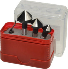 Vargus - 4 Piece, 1/2 to 13/16" Head Diam, Single End Countersink Set - Exact Tool & Supply
