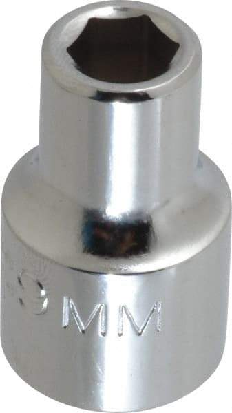 Proto - 1/2" Drive, Standard Hand Socket - 6 Points, 1-1/2" OAL, Alloy Steel, Chrome Finish - Exact Tool & Supply