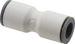 Parker - 1/2" OD, Bio-Sourced Nylon 11 Push-to-Connect Union - 160 Max psi, White - Exact Tool & Supply