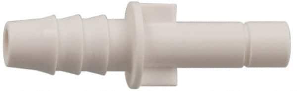 Parker - 3/8 Stem OD x 1/4 Hose Barb, Bio-Sourced Nylon 11 Push-to-Connect Tube to Barb Connector - 190 Max psi, 1/4" Stem Diam, White - Exact Tool & Supply