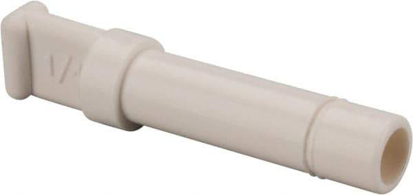 Parker - 1/4" OD, Bio-Sourced Nylon 11 Push-to-Connect Plug - 230 Max psi, White - Exact Tool & Supply