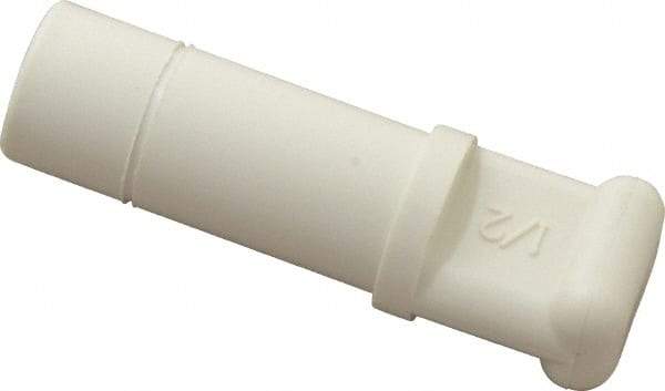 Parker - 1/2" OD, Bio-Sourced Nylon 11 Push-to-Connect Plug - 160 Max psi, White - Exact Tool & Supply
