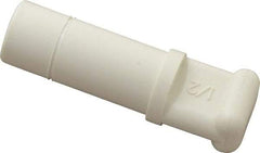 Parker - 1/2" OD, Bio-Sourced Nylon 11 Push-to-Connect Plug - 160 Max psi, White - Exact Tool & Supply