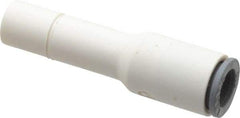 Parker - 1/4 x 5/16" OD, Bio-Sourced Nylon 11 Push-to-Connect Plug-In Reducer - 230 Max psi, 5/16" Stem Diam, White - Exact Tool & Supply