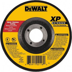 DeWALT - 24 Grit, 9" Wheel Diam, 1/4" Wheel Thickness, Type 27 Depressed Center Wheel - Zirconia Alumina, Resinoid Bond, 6,600 Max RPM, Compatible with Angle Grinder - Exact Tool & Supply