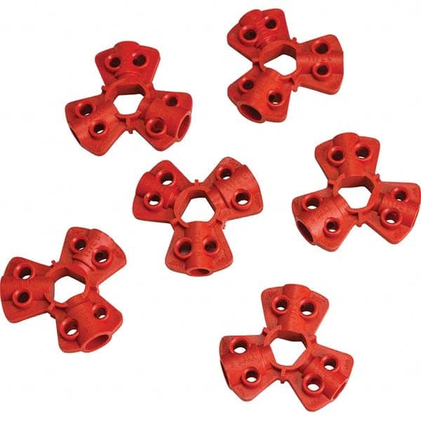 Brady - 1 6-Piece 1/2" Max Valve Handle, Fiberglass Reinforced Nylon Pneumatic Hose Lockout - Exact Tool & Supply