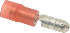 3M - 22 to 18 AWG Crimp Bullet Connector - Red Nylon Insulation - Exact Tool & Supply