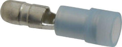 3M - 16 to 14 AWG Crimp Bullet Connector - 0.18" Bullet Diam, Blue Nylon Insulation - Exact Tool & Supply
