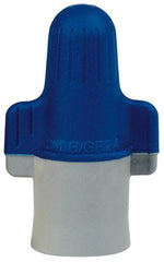 3M - 4, 14 to 2, 6 AWG, 600 Volt, Flame Retardant, Wing Twist on Wire Connector - Blue & Gray, 221°F - Exact Tool & Supply