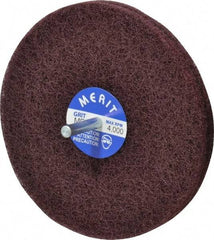 Merit Abrasives - 5" Diam, Medium Mounted Scrubber Buffing Wheel - 2 Ply, Medium Grade, 1/4" Shank Diam, 4,000 RPM - Exact Tool & Supply