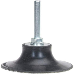 Merit Abrasives - 3" Diam Quick-Change Type S Disc Backing Pad - 1/4" Shank Diam, Soft Density, 20,000 RPM, Power-Lock Type 2 Compatible - Exact Tool & Supply
