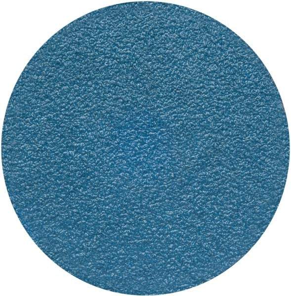 Merit Abrasives - 3" Disc Diam, 50 Grit, Zirconia Alumina Quick Change Disc - Type S Attaching System, Coated, Blue, Coarse Grade, 20,000 RPM - Exact Tool & Supply