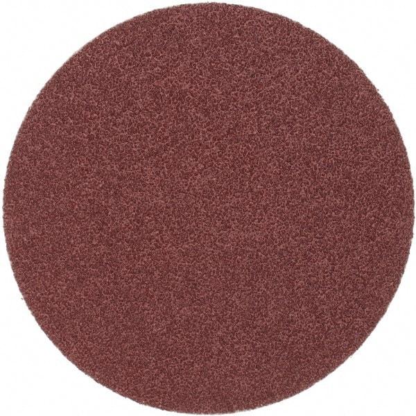 Merit Abrasives - 6" Diam, 36 Grit Aluminum Oxide Adhesive PSA Disc - Very Coarse, Black, Cloth Backing, Flexible - Exact Tool & Supply
