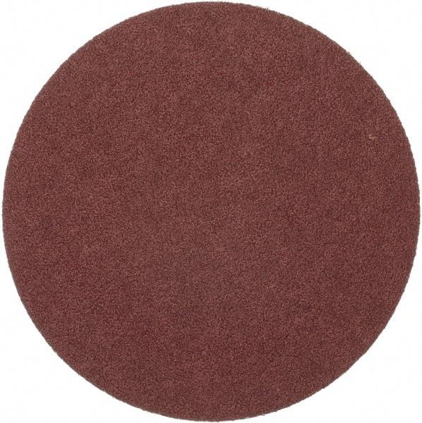 Merit Abrasives - 8" Diam, 36 Grit Aluminum Oxide Adhesive PSA Disc - Very Coarse, Black, Cloth Backing, Flexible - Exact Tool & Supply
