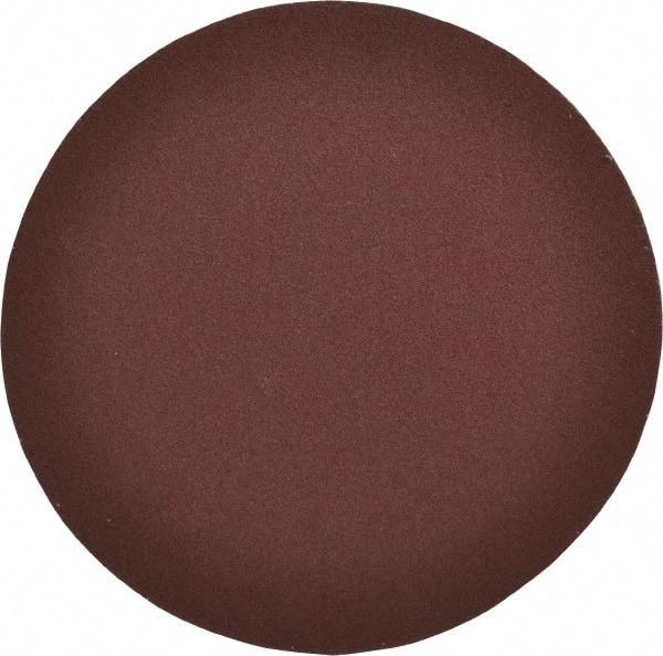 Merit Abrasives - 8" Diam, 100 Grit Aluminum Oxide Adhesive PSA Disc - Medium Grade, Black, Cloth Backing, Flexible - Exact Tool & Supply