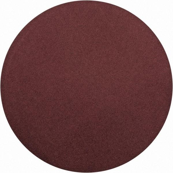 Merit Abrasives - 16" Diam, 120 Grit Aluminum Oxide Adhesive PSA Disc - Medium Grade, Black, Cloth Backing, Flexible, Use with Stationary Disc Sanders - Exact Tool & Supply