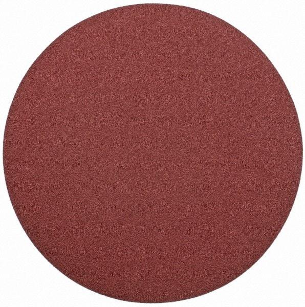 Merit Abrasives - 20" Diam, 40 Grit Aluminum Oxide Adhesive PSA Disc - Very Coarse, Black, Cloth Backing, Flexible - Exact Tool & Supply