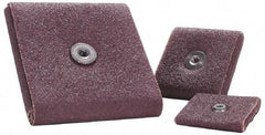 Merit Abrasives - 120 Grit, Fine Grade, Aluminum Oxide Square Pad - 3" Long x 3" Wide x 1/4" Thick, 12,000 Max RPM - Exact Tool & Supply