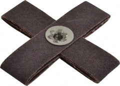 Merit Abrasives - 60 Grit, Medium Grade, Aluminum Oxide Cross Pad - 4" Long x 4" Wide x 1" Thick, 8 Ply, 12,000 Max RPM - Exact Tool & Supply