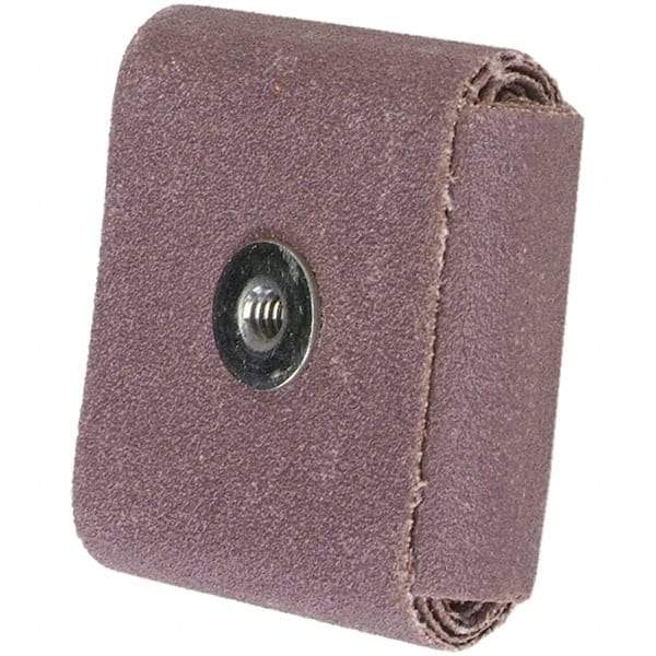 Merit Abrasives - 80 Grit, Medium Grade, Aluminum Oxide Square Pad - 2" Long x 2" Wide x 3/4" Thick - Exact Tool & Supply