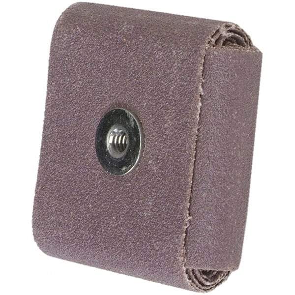 Merit Abrasives - 80 Grit, Medium Grade, Aluminum Oxide Square Pad - 2" Long x 2" Wide x 1/2" Thick - Exact Tool & Supply