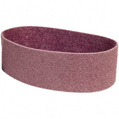 Merit Abrasives - 4" Wide x 36" OAL, Aluminum Oxide Abrasive Belt - Aluminum Oxide, Medium, Nonwoven - Exact Tool & Supply