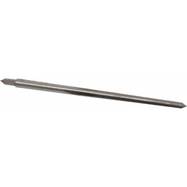 Made in USA - #4/0 Pin, 0.1142" Diam, 0.0869" Small End, 1/8" Diam Straight Shank, 1-5/16" Flute, Taper Pin Reamer - Exact Tool & Supply