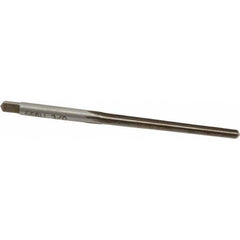 Made in USA - #3/0 Pin, 0.1302" Diam, 0.1029" Small End, 9/64" Diam Straight Shank, 1-5/16" Flute, Taper Pin Reamer - Exact Tool & Supply
