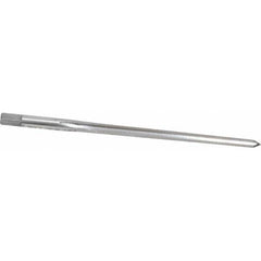 Made in USA - #4 Pin, 0.2604" Diam, 0.2071" Small End, 17/64" Diam Straight Shank, 2-9/16" Flute, Taper Pin Reamer - Exact Tool & Supply